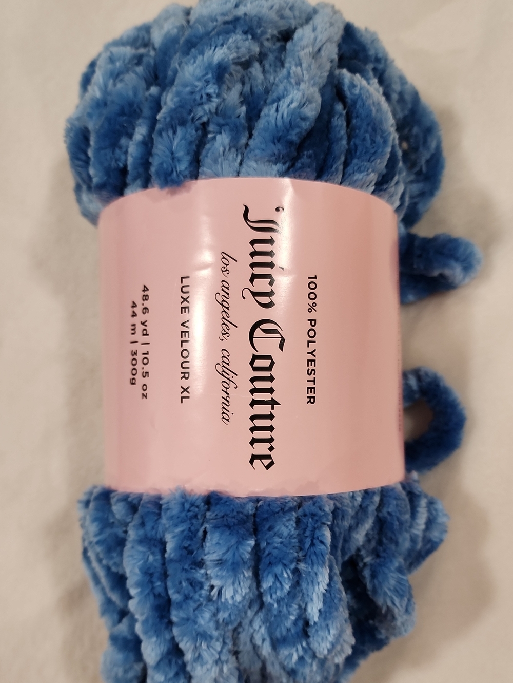 Juicy Couture Plush Luxe Velour Yarn - Heritage BLUE